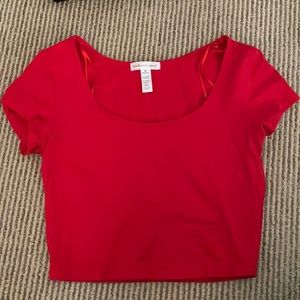 Red crop top